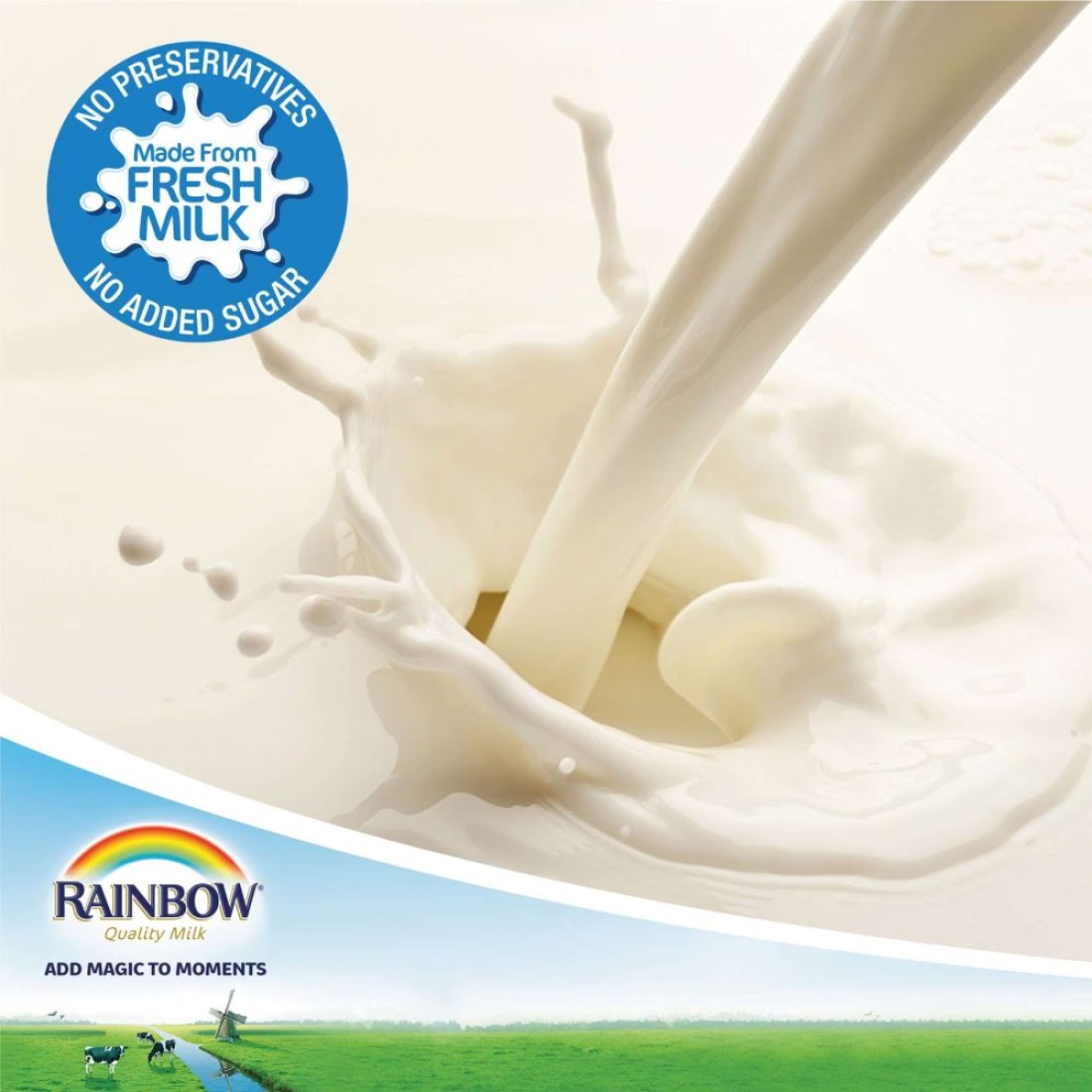 Rainbow Original Evaporated Milk 170g Pack of 96