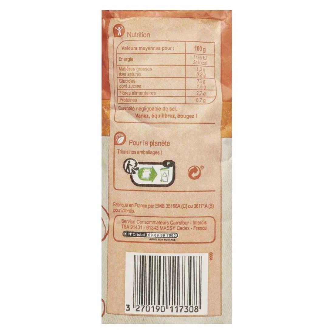 Carrefour T45 All Purpose Wheat Flour 1kg