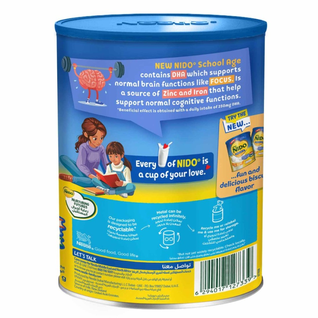 Nestle Nido School Age 5+ Classic creamy taste 5 Years Old Onwards Tin 900g