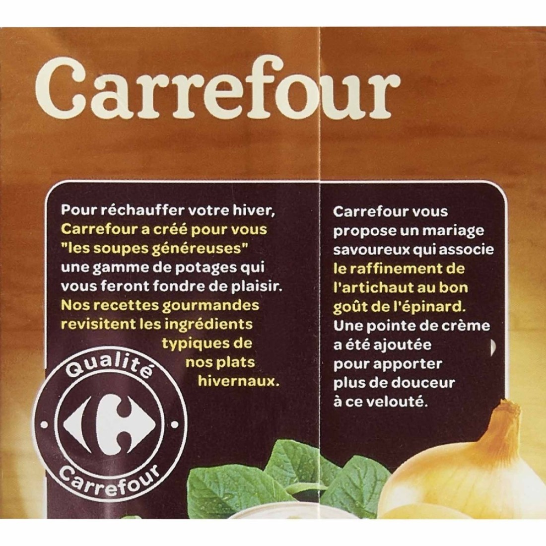 Carrefour Spinach And Artichoke Soup 1L