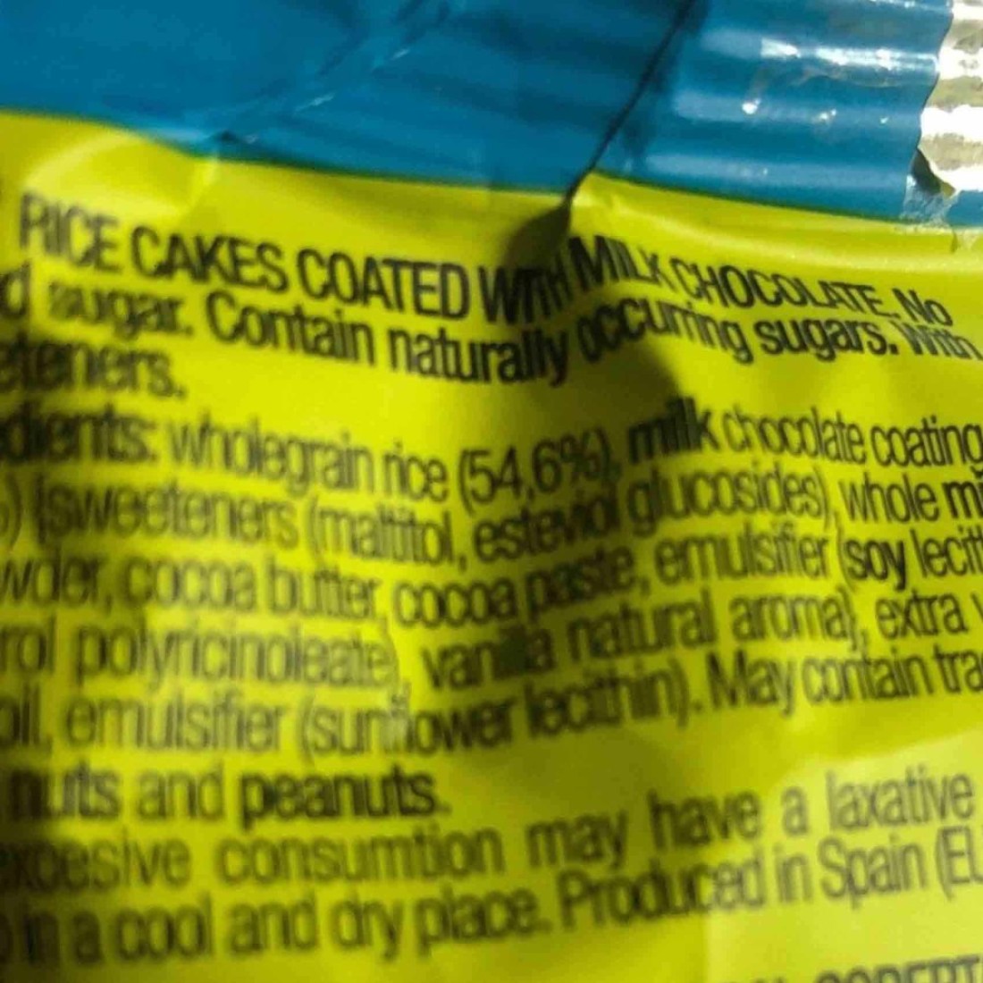Santiveri Rice Cakes Coated with Milk Chocolate, 25g
