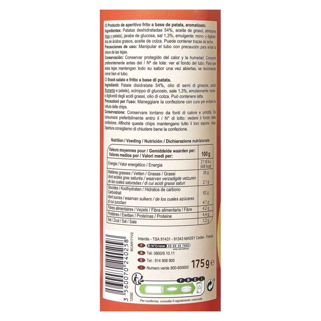 Carrefour Sensation Dipster Chips Original 175g