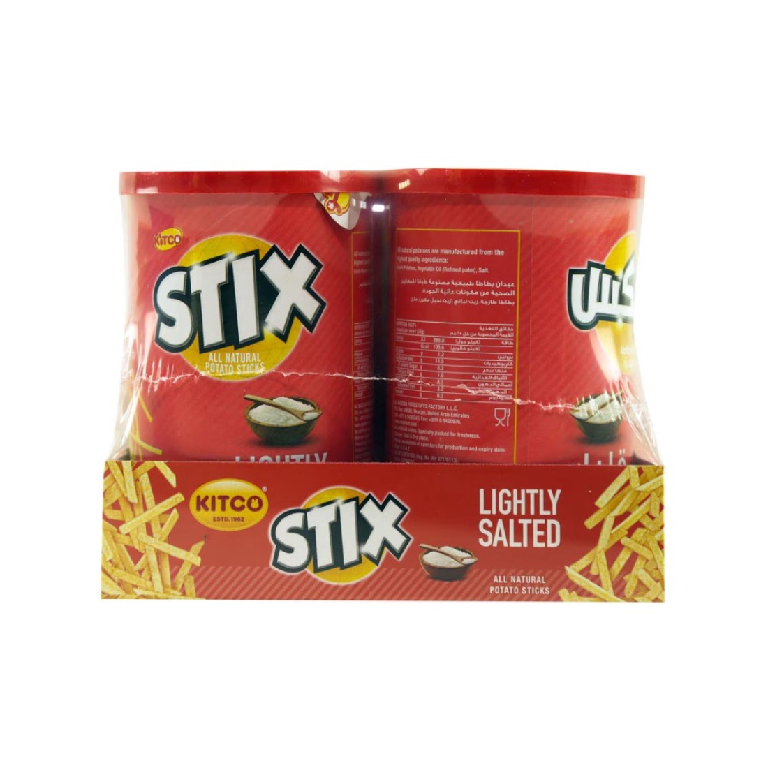 Kitco Stix Lightly Salted Potato Sticks, 45g Pack of 6