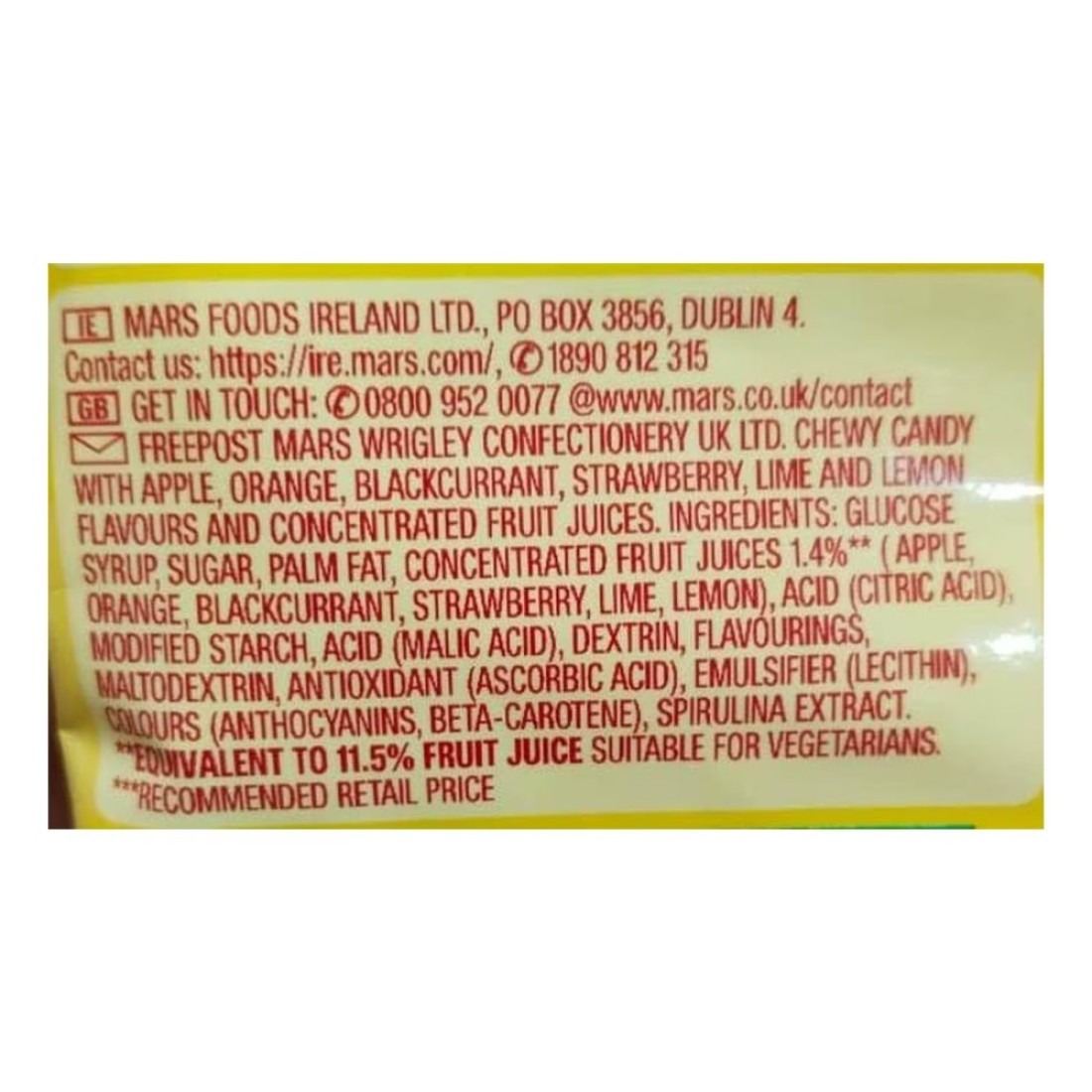 Starburst Original Fruit Chews 127g