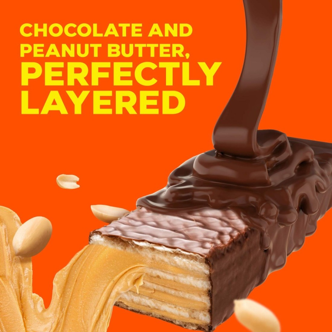Reese&#39;s Stick Chocolate Flavour Coating Peanut Butter and Crispy Wafers, 42g Pack of 3