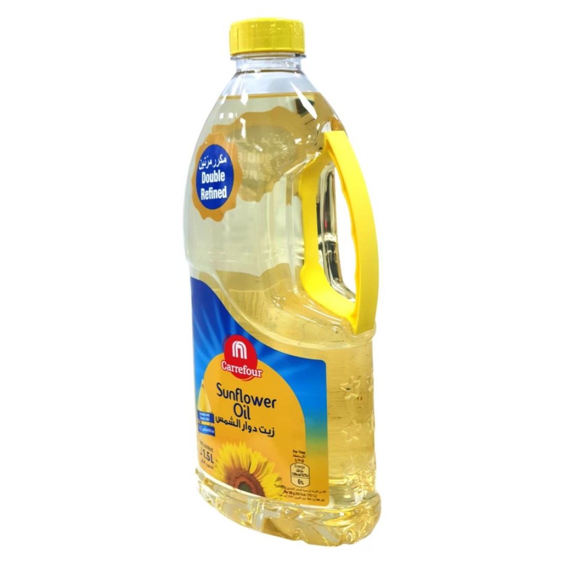 كارفور زيت دوار الشمس مكرر مرتين 1.5 لتر