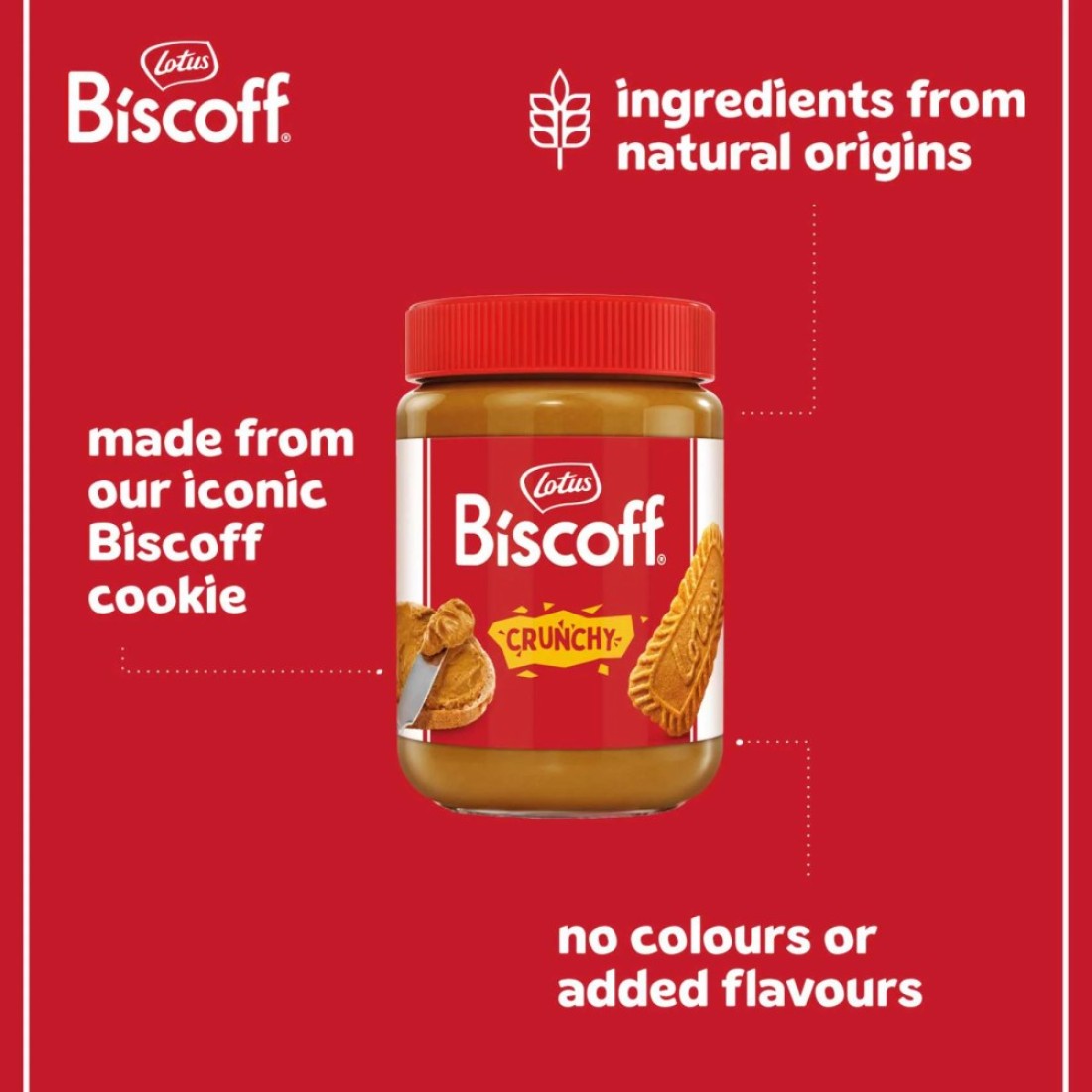 Lotus Biscoff Crunchy Biscuit Spread, 380g