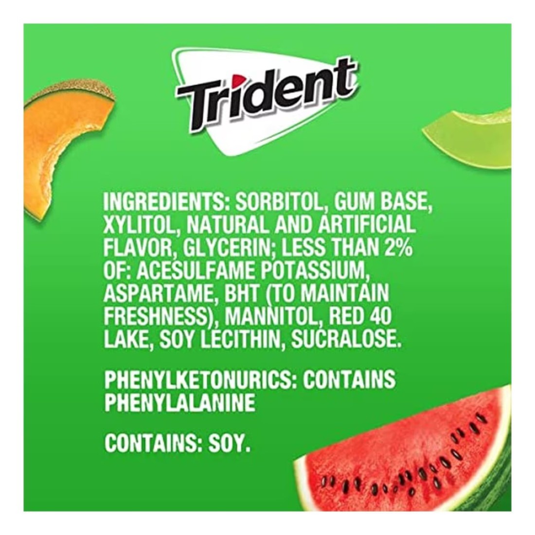 Trident Sugar-Free Gum Sticks Watermelon Twist 14 Sticks
