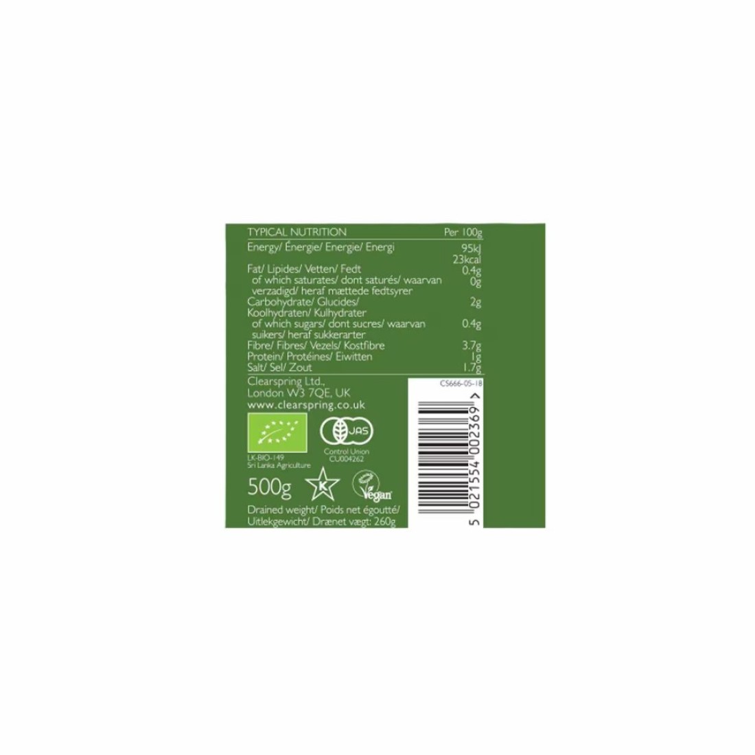 Clearspring Organic Young Jackfruit Chunks 500g