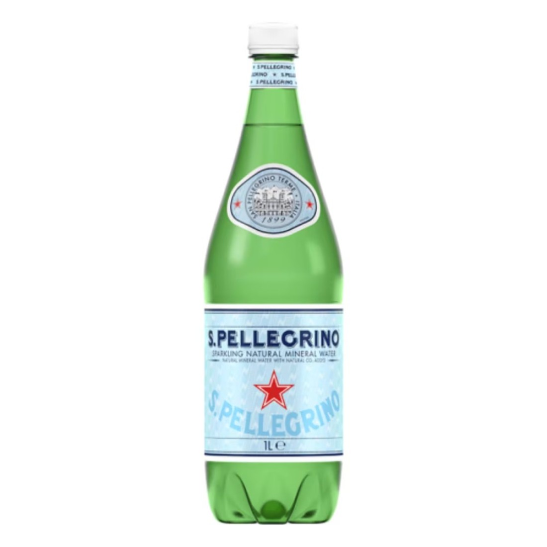 San Pellegrino Sparkling Natural Mineral Water 1L Pack of 6