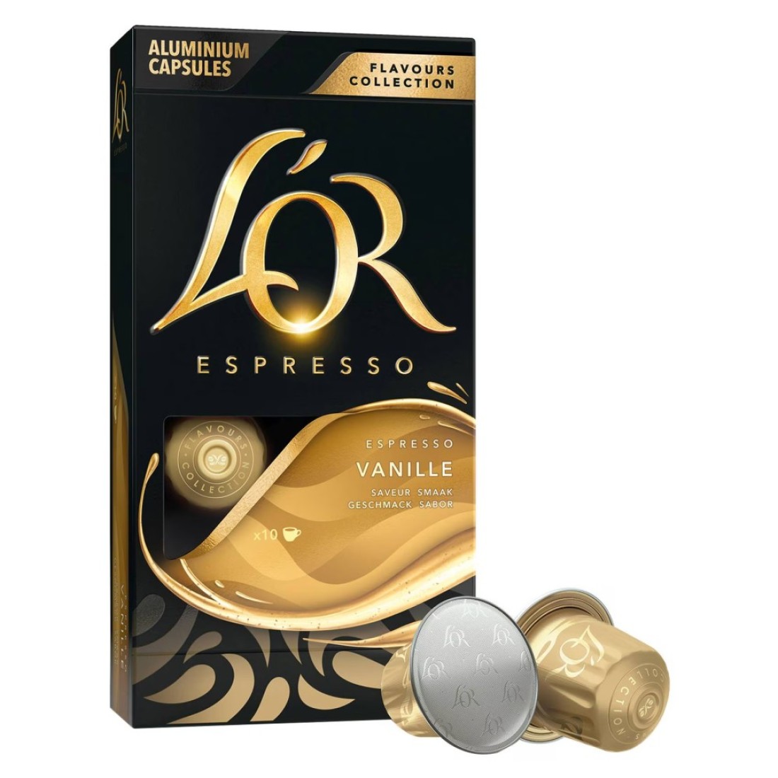 L&#39;Or Flavours Collection Vanilla Flavour Espresso Coffee Capsules, 52g