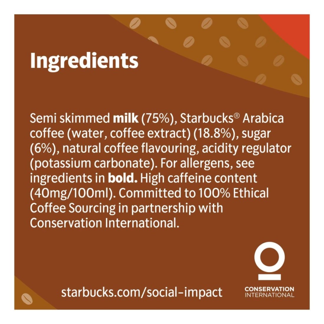 Starbucks Frappuccino Coffee Drink, 250ml Pack of 2