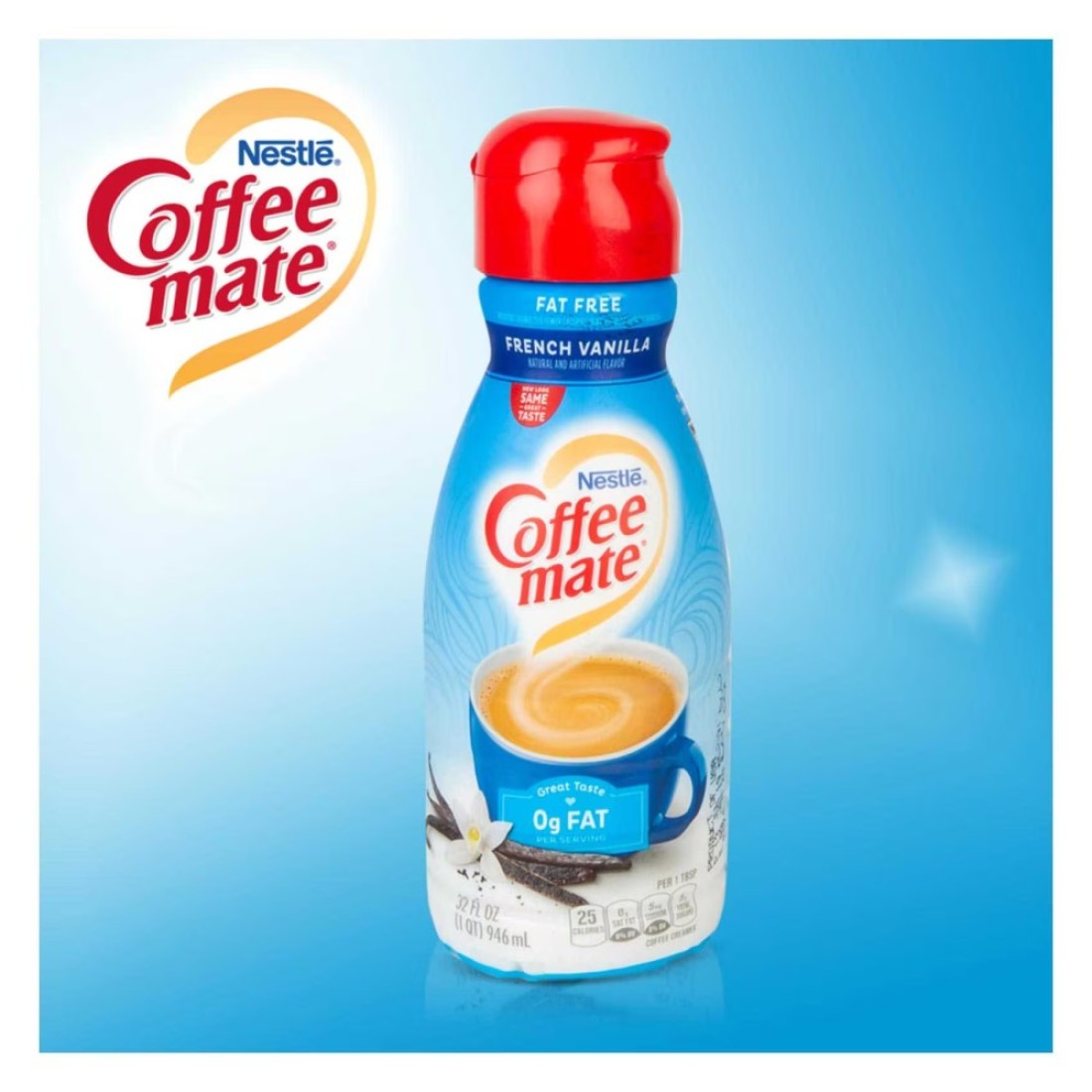 Nestle Coffee Mate French Vanilla Fat Free Coffee Creamer 946ml