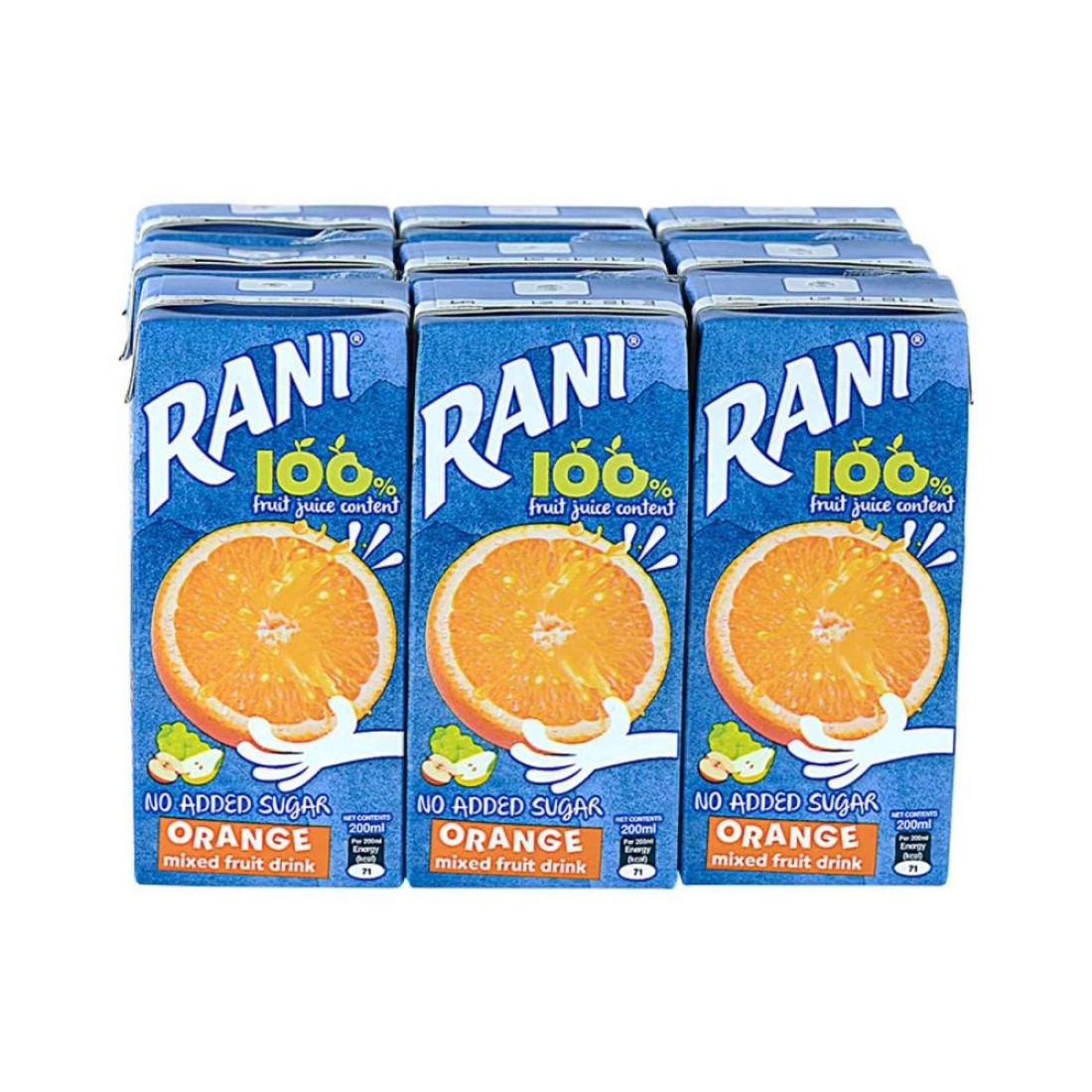 Rani Orange Juice 200ml Pack of 9