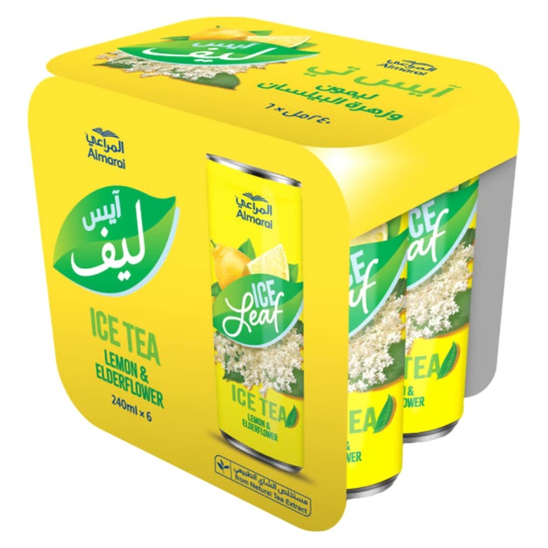 Almarai Ice Leaf Lemon and Elderflower Ice Tea 240ml Pack of 6