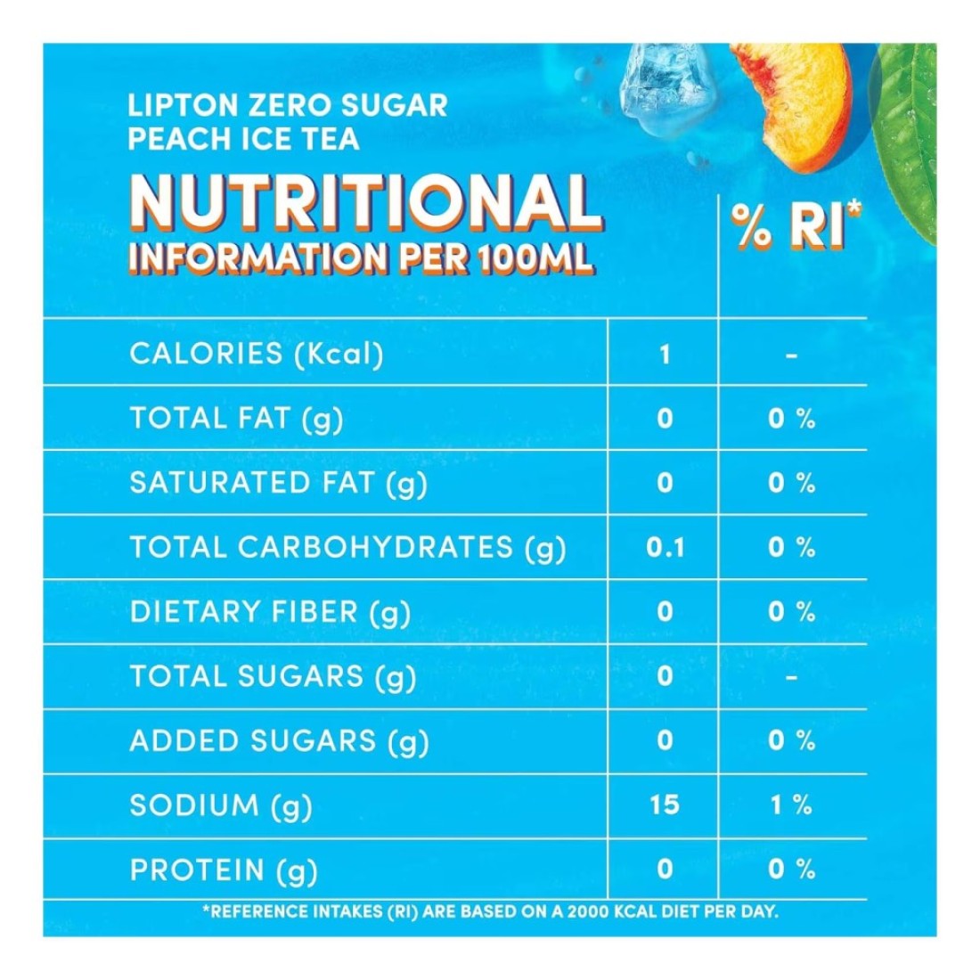 Lipton Zero Sugar Ice Tea Baby Can Peach 150ml