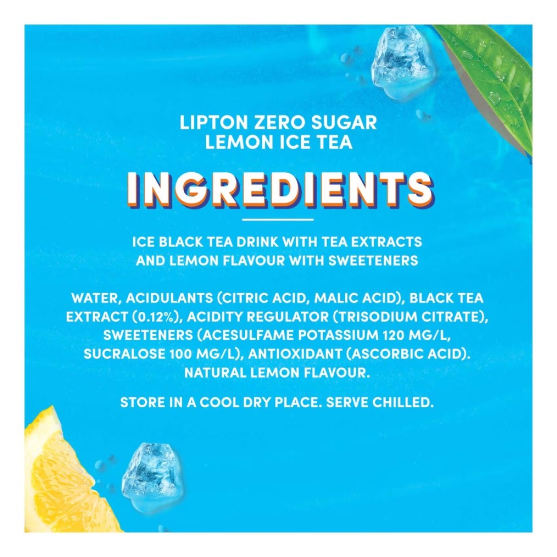 Lipton Zero Sugar Lemon Ice Tea 320ml