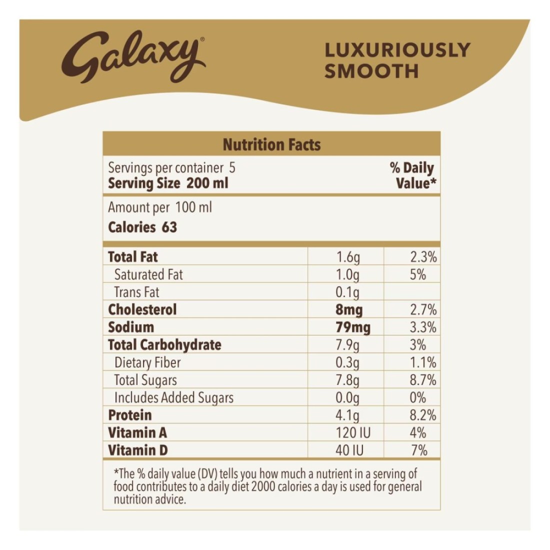 Galaxy Signature Chocolate Milk 1L