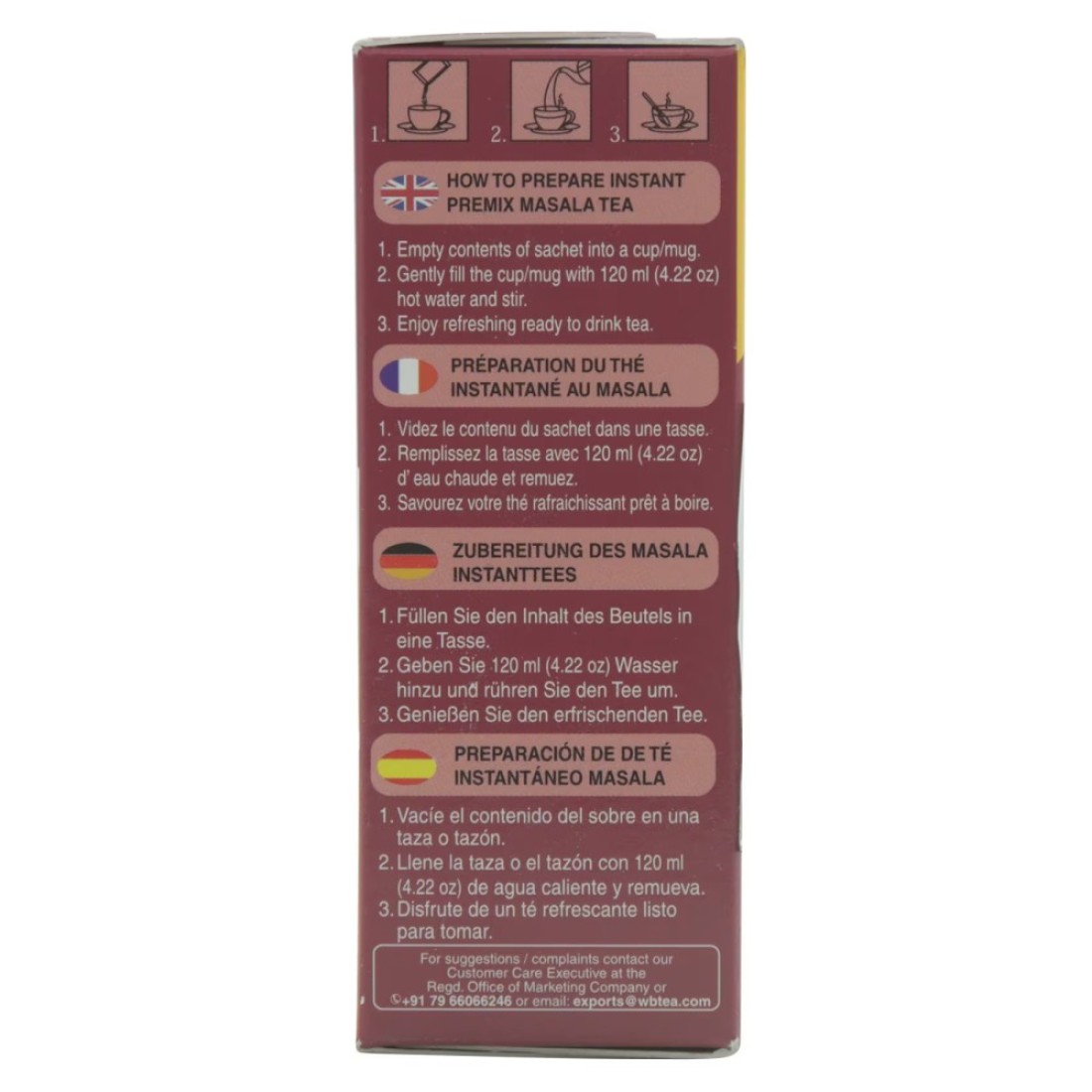 Wagh Bakri Unsweetened Instant Tea Premix Masala Chai 140g