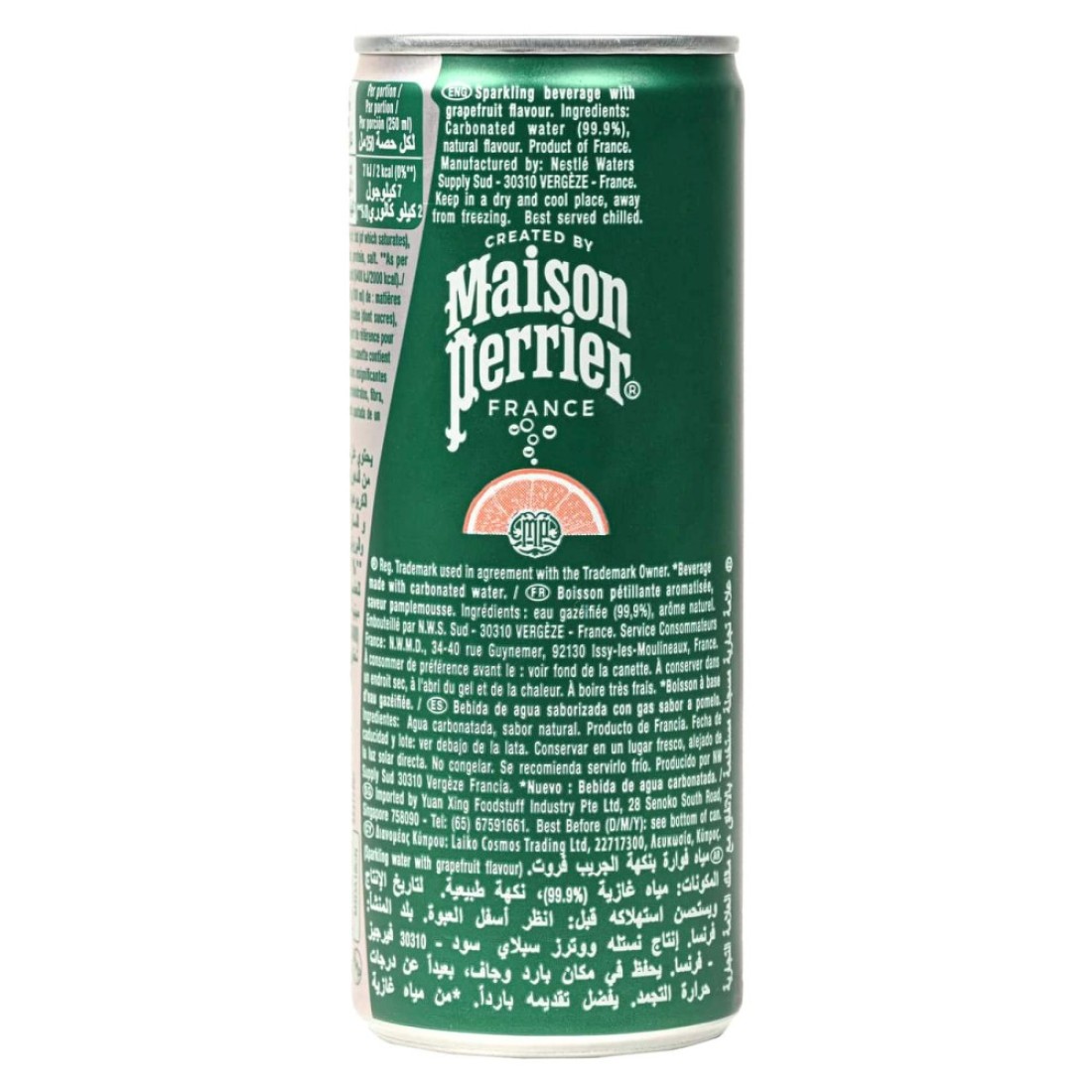 Maison Perrier Forever Grapefruit Flavoured Sparkling Beverage Slim Can 250ml