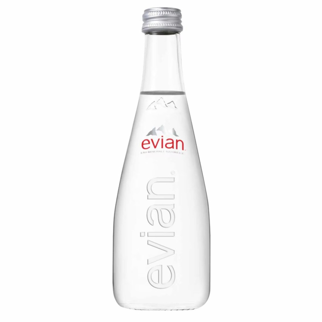 evian Natural Mineral Water 330ml Glass