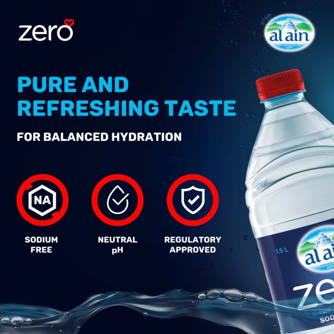 Al Ain Zero Sodium Free Drinking Water 1.5L