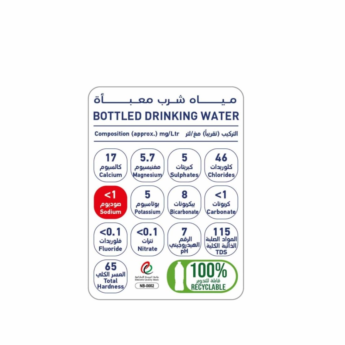 Oasis Zero Sodium Free Drinking Water 500ml Pack of 12