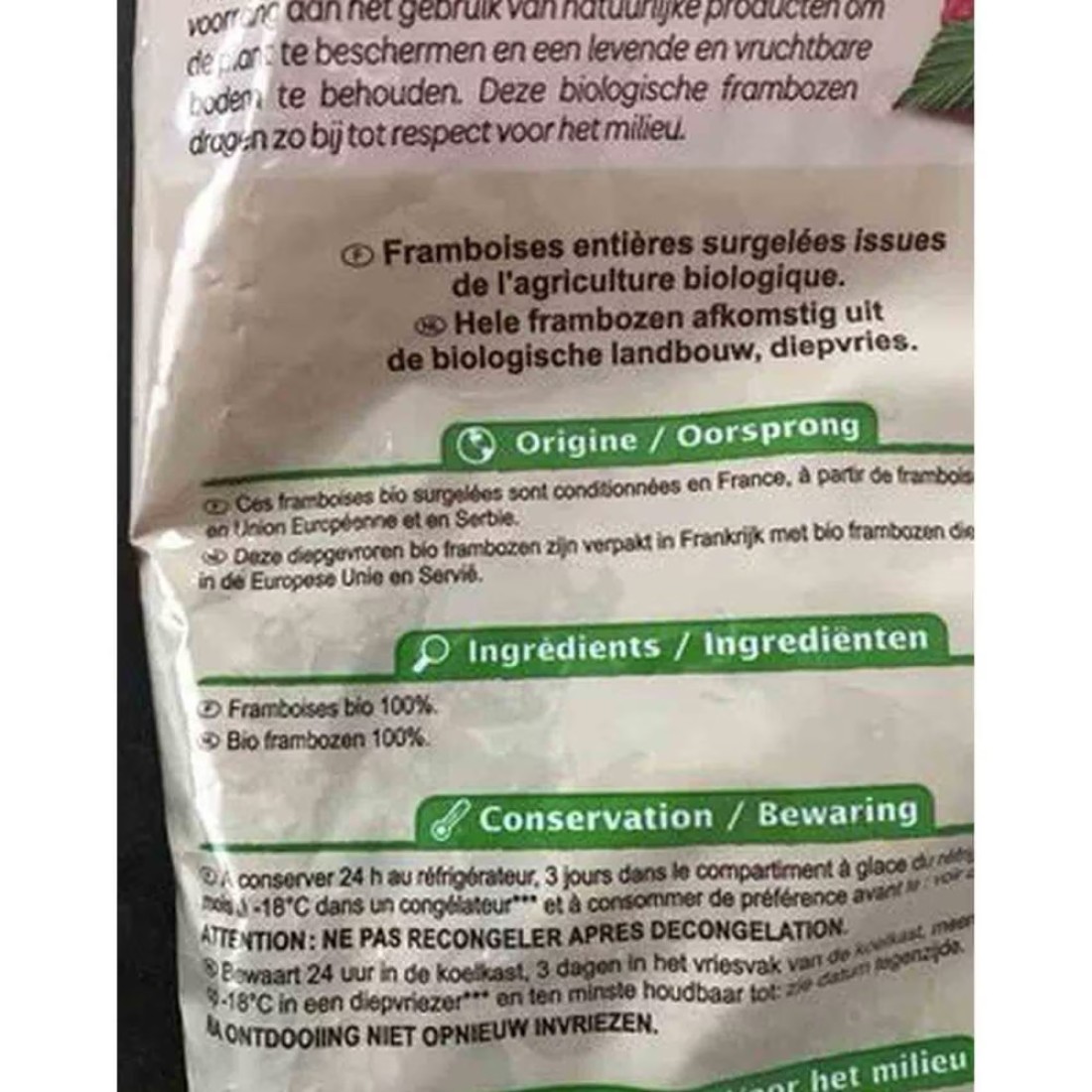 Carrefour Bio Raspberry 400g