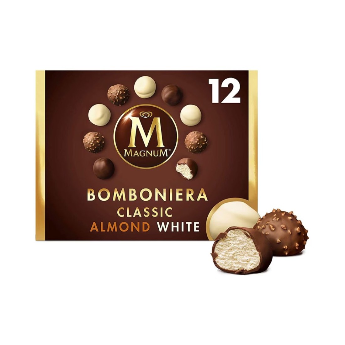 Magnum Classic Almond And White Ice Cream Bites 140ml
