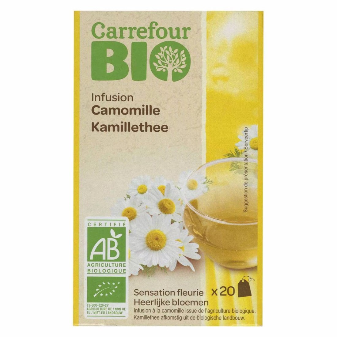 Carrefour Bio Chamomile Infusion 20 Tea Bags