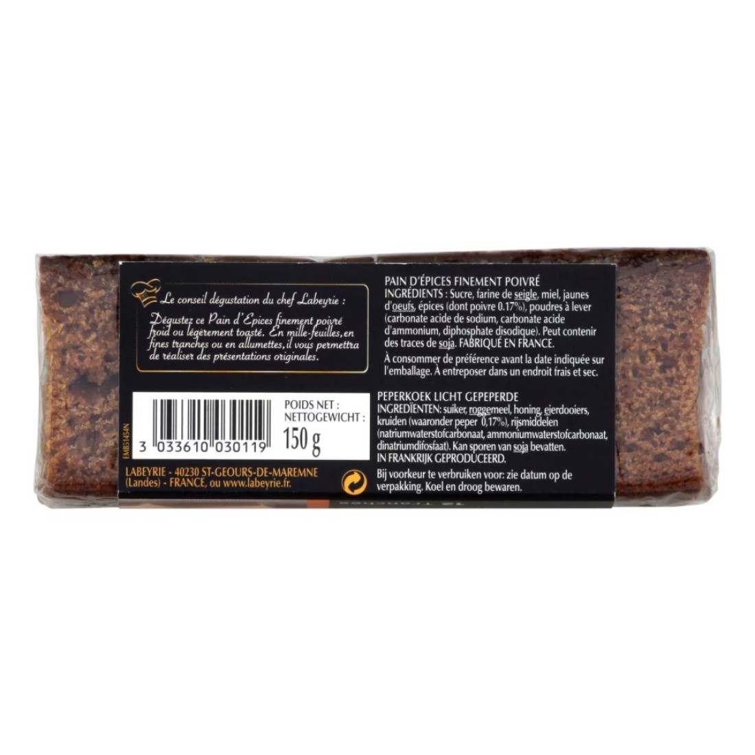 Labeyrie Gingerbread 12 Slices 150g