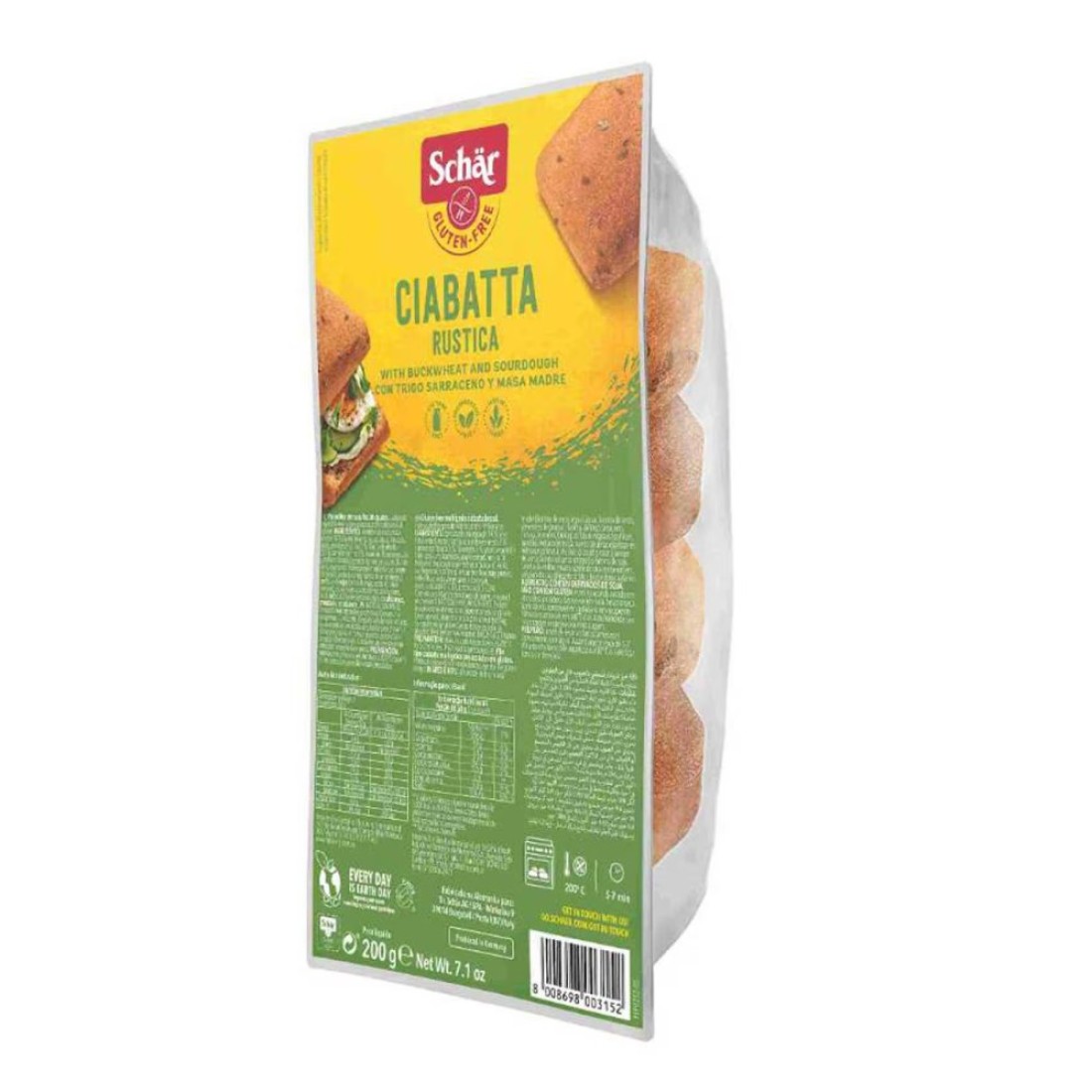 Schar Gluten Free Ciabatta Rustica Bread 200g