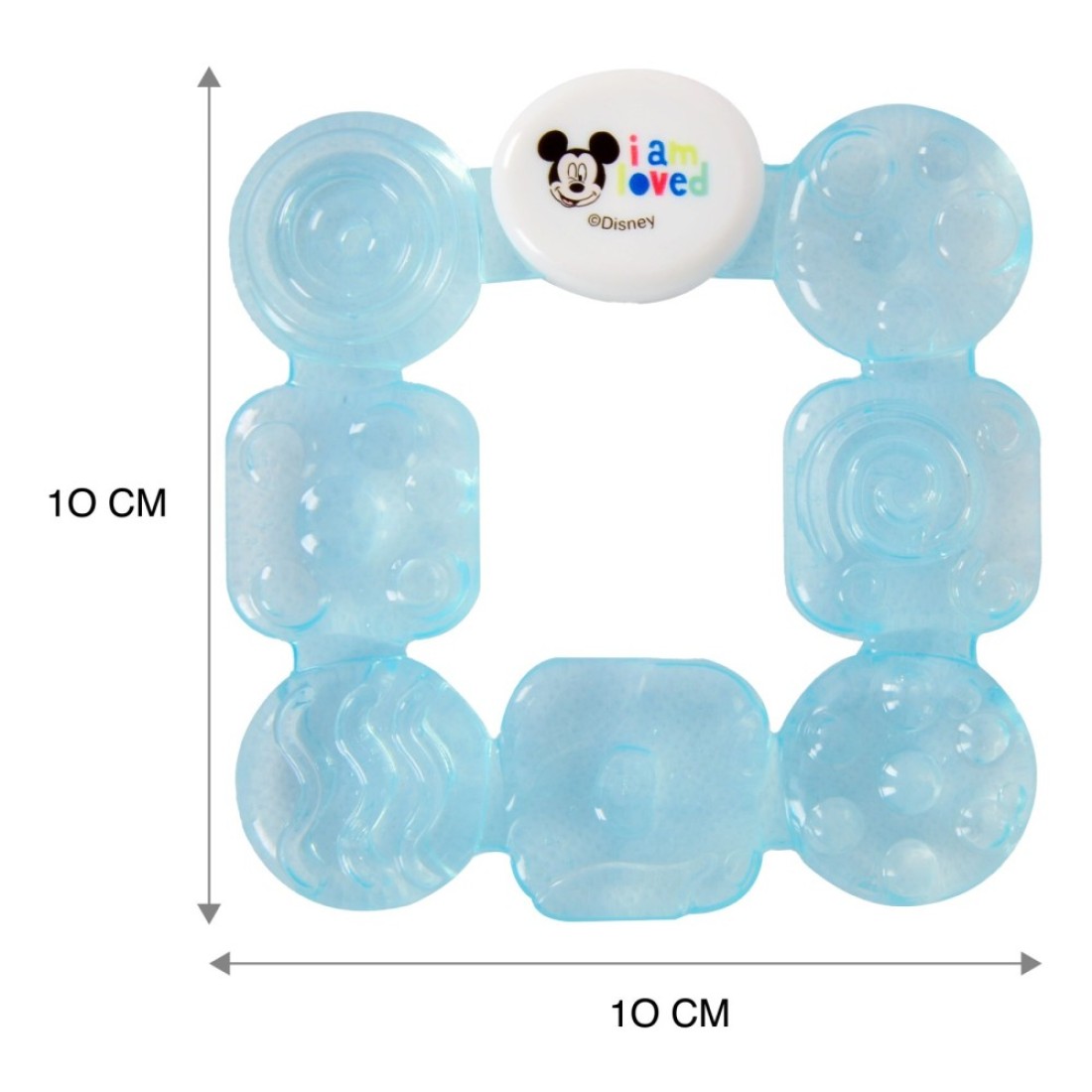 Mickey Printed Teether Blue TRHA29064 10x10cm