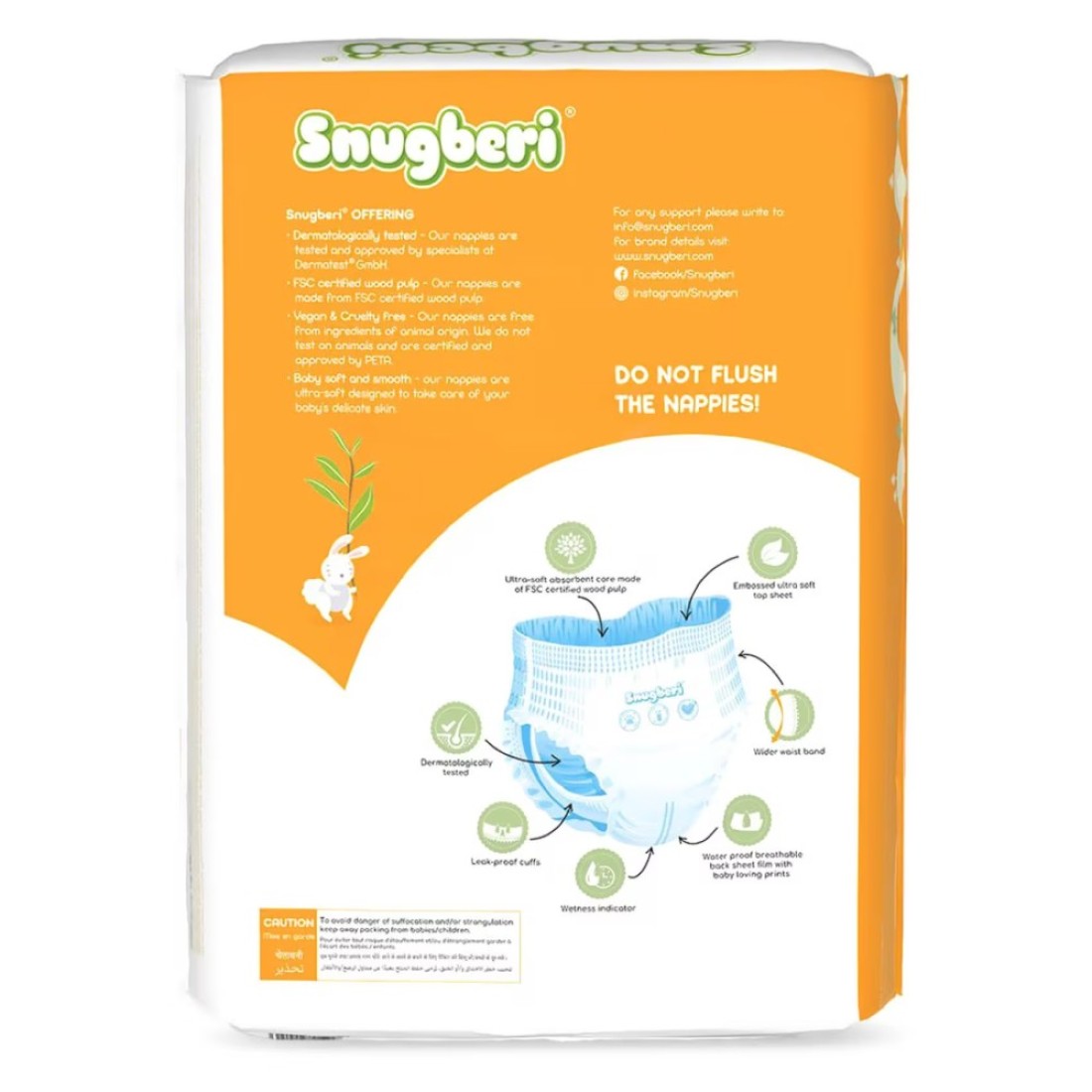 Snugberi Diaper Pants Large Size 4 Up to 7-12kg 60 Pants