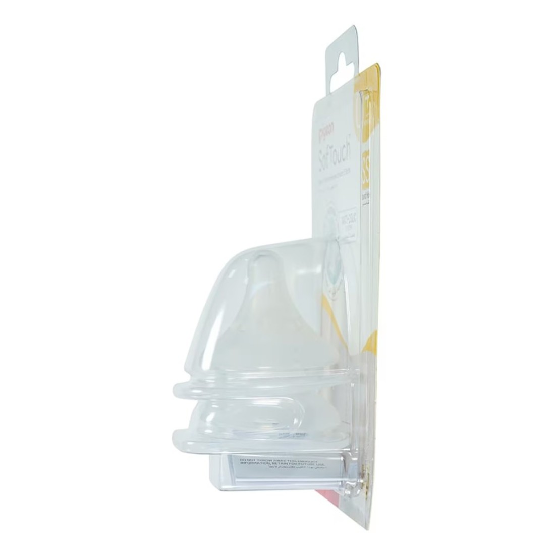 Pigeon SofTouch Wide Neck Bottle Round Hole Nipples SS 2 PCS
