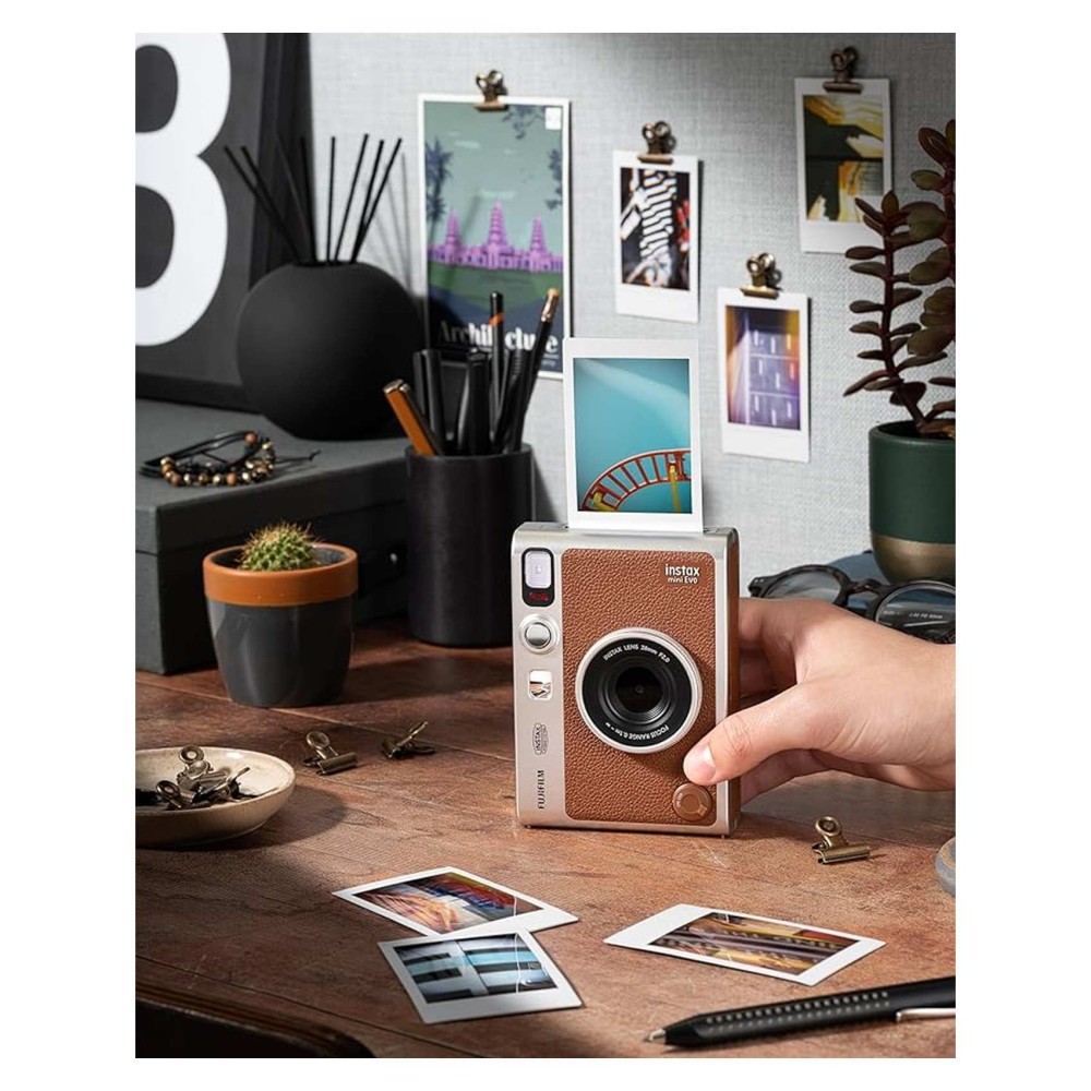 Fujfilm Instax Mini Evo Camera Brown