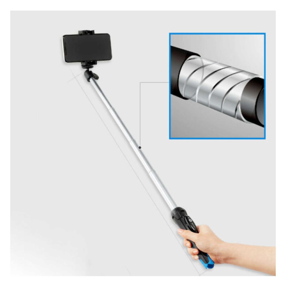 Benro MeFoto BK15 Mini Tripod and Selfie Stick with Remote Black and Blue