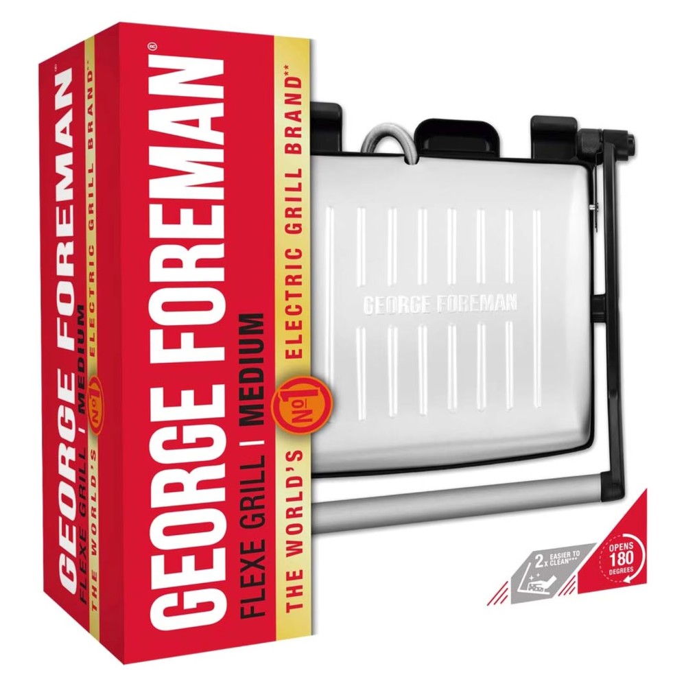 Russell Hobbs George Foreman Medium Flexe Grill 1800W 26250 Silver