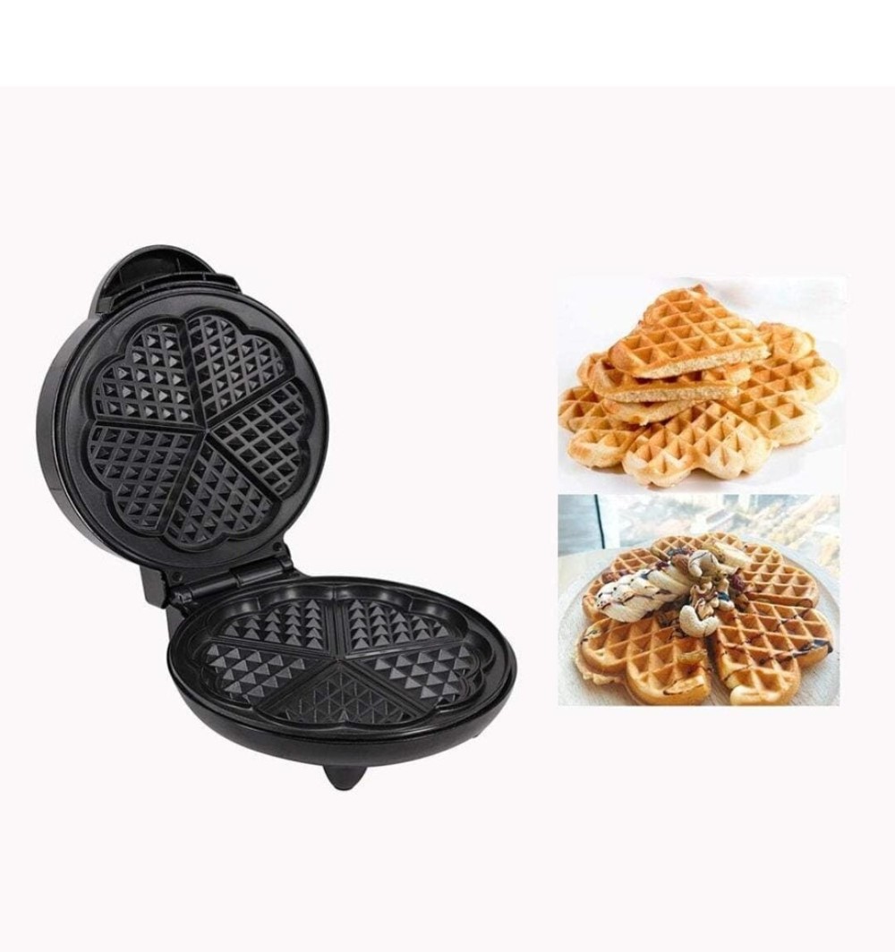 Electric Waffle Maker &ndash; Stainless Steel Belgian Waffle Iron with Non-Stick Plates &amp; Adjustable Temperature Control for Perfect Crispy Waffles