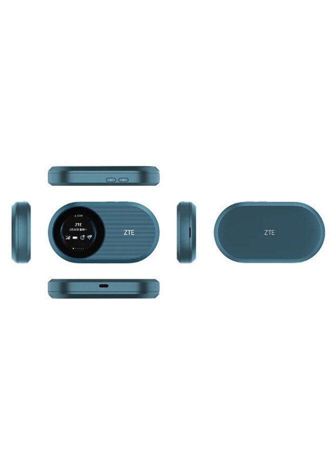 ZTE Wireless Mobile Wi-FI Router Pro U10S Pro,WiFi 6 Up to 287Mbps,3000mAh Unlock 4G LTE Pocket WiFi Router With Sim Card Slot And Type C Port-Blue