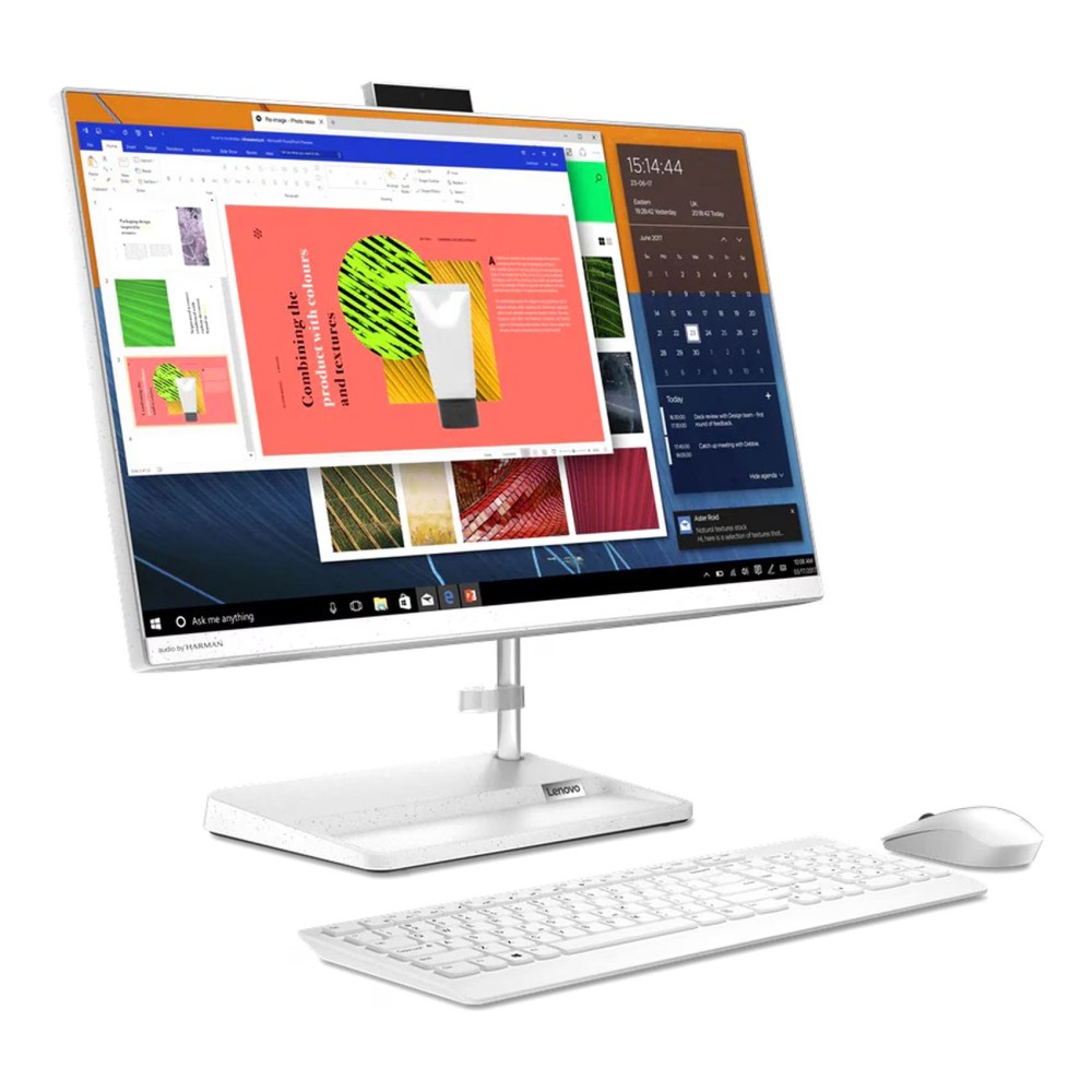 Lenovo IdeaCentre All-in-One 3 24ALC6 Desktop with 23.8-Inch Display AMD Ryzen 7 Processor 16GB RAM 512GB SSD AMD Radeon Graphic Card White