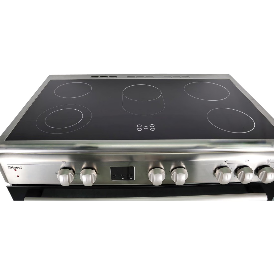 نوبل فرن كهربائي سيراميك 5 شعلات NGC90VTC - فضي 90x60 سم