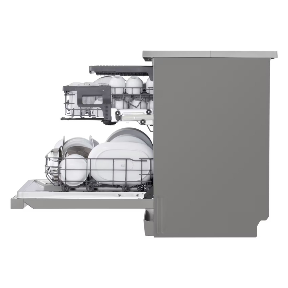LG TrueStream QuadWash Dishwasher DFC513FV Prime Silver 14 Place Settings