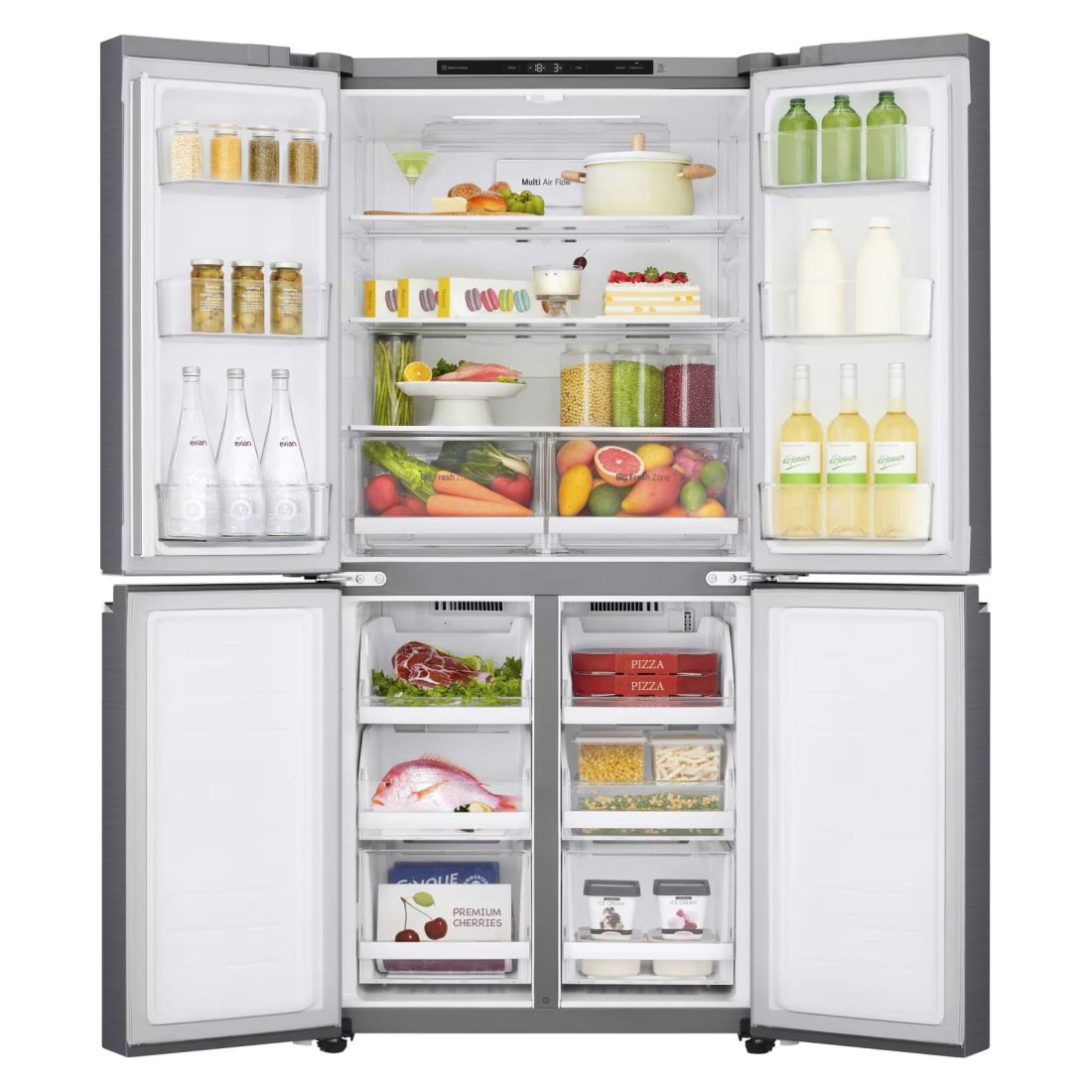 LG Side By Side Fridge GR-B29FTLVB Silver 464L