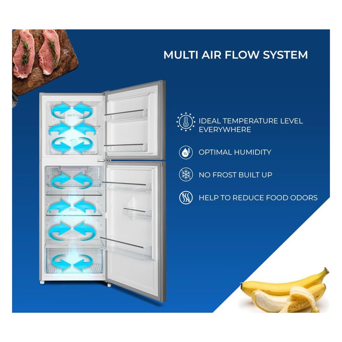 Westpoint Top Mount Refrigerator WNN3023ERI Silver 250L