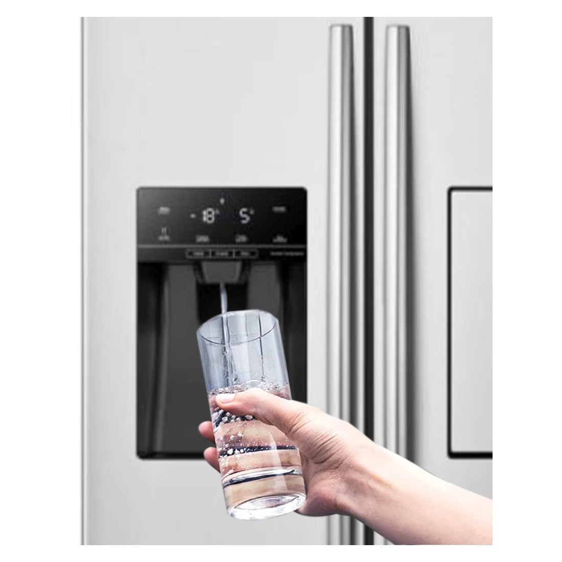 Hoover Side By Side Refrigerator HSB-H700-BWD Silver 700L