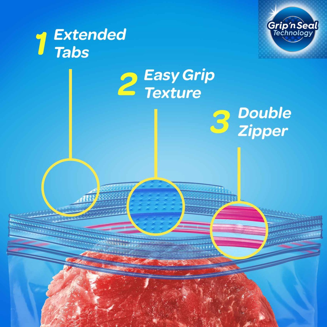 Ziploc Seal Top Food Freezer Quart 38 Bags