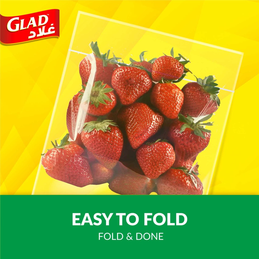 Glad Sandwich Fold-Top Bags, 180 Bags, 13.5x16cm