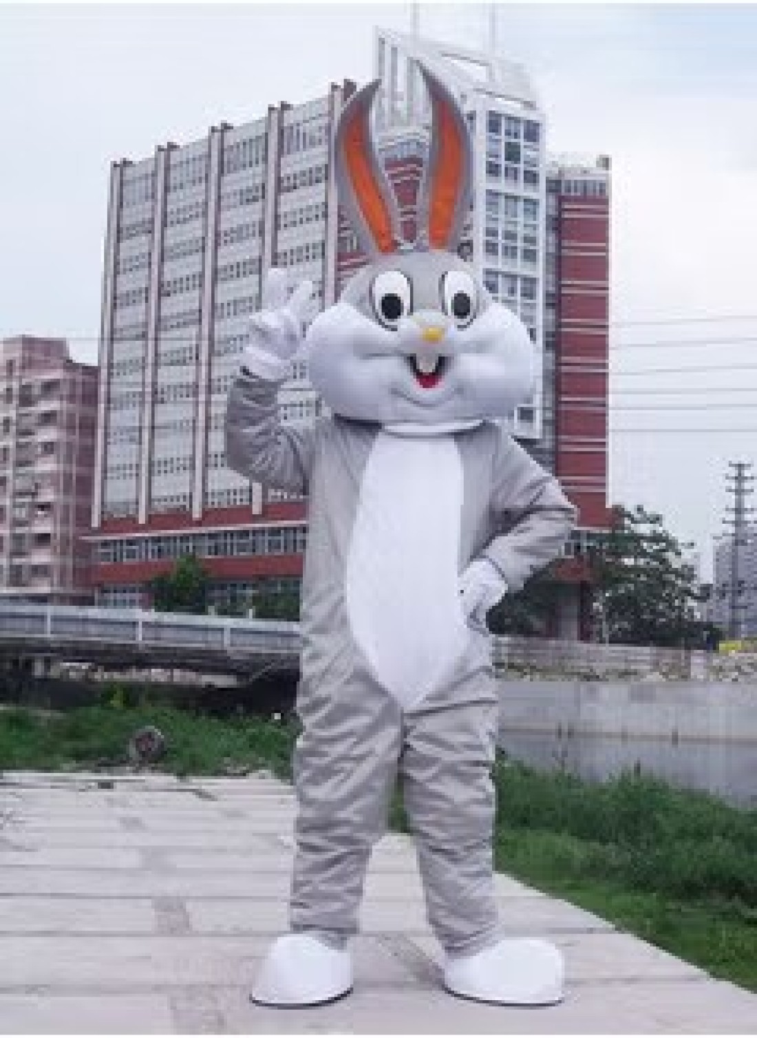 New Popular Funny Rabbit Bugs Bunny Mascot Animal Cosplay Costumes For Adult