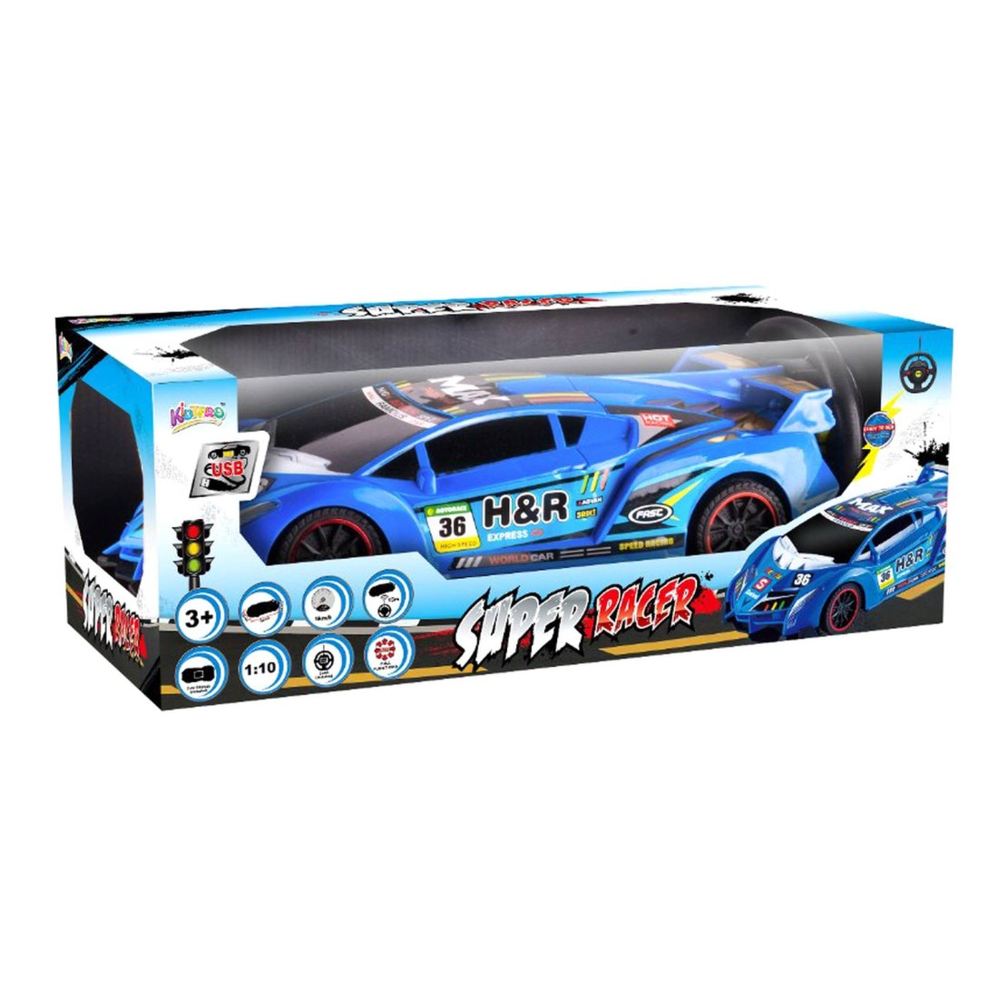 Kidz. Super Racer Remote Control Car Toy Assorted 2 PCS